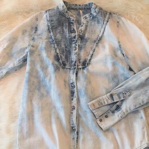Free People Denim Button Up